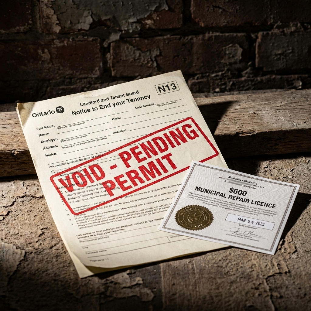 Voided LTB N13 Form without building permit