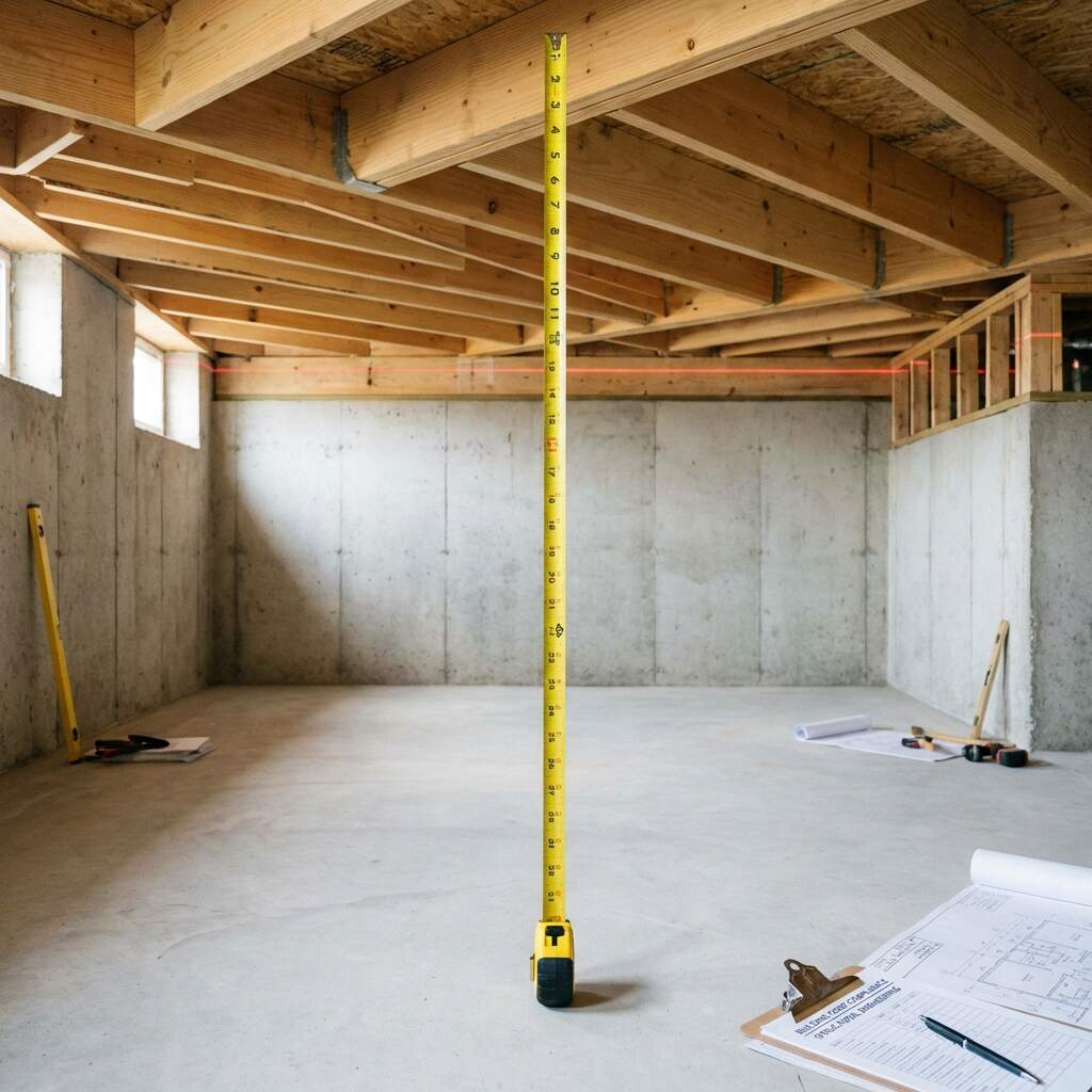 Measuring 1.95m Basement Ceiling Height